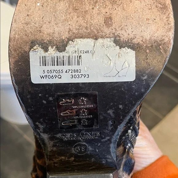 All Saints Leopard Print Ankle Boots - Picture 2 of 4